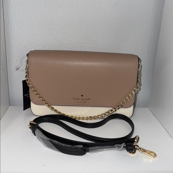 Kate Spade Colorblock Tan and Cream Crossbody Bag - Picture 7 of 10